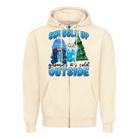 Sandshell snuggle up gnomies it's cold outside Zipper Hoodie - MaliasSmallBusiness