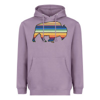 Lavender Aztec Bison Silhouette Heavyweight Hoodie - Bettercallsaul