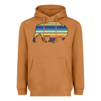 Aztec Bison Silhouette Heavyweight Hoodie | Teevron