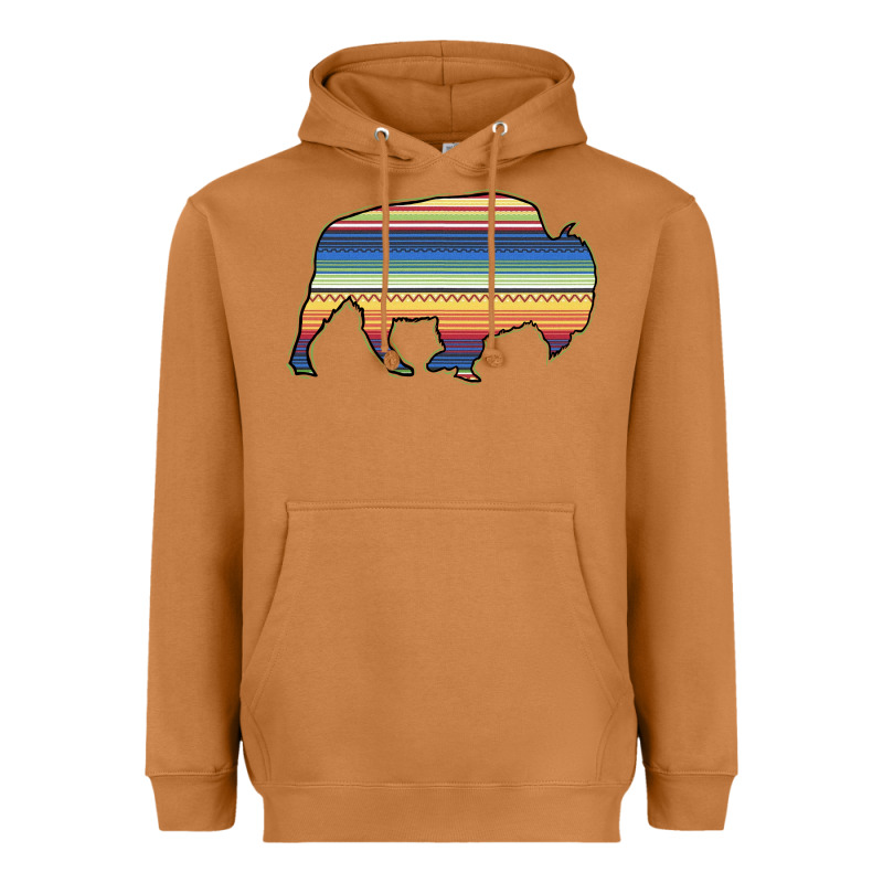 Aztec Bison Silhouette Heavyweight Hoodie by Bettercallsaul | Teevron