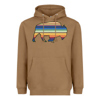 Toasted Coconut Aztec Bison Silhouette Heavyweight Hoodie - Bettercallsaul