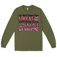 Army Green breast cancer malia Long Sleeve Tee - MaliasSmallBusiness