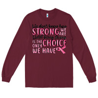 Burgundy breast cancer malia Long Sleeve Tee - MaliasSmallBusiness