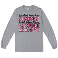 Heather Grey breast cancer malia Long Sleeve Tee - MaliasSmallBusiness