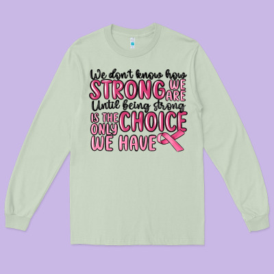 Breast Cancer Malia Long Sleeve Tee Designed By Maliassmallbusiness