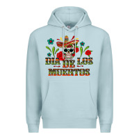 Blue Mist Dia De Los Muertos Premium Hoodie - texasbilliewilder