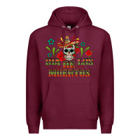 Burgundy Dia De Los Muertos Premium Hoodie - texasbilliewilder