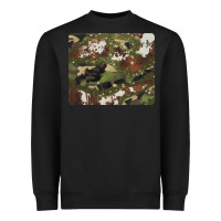 Black black and brown cowhide camouflage Heavyweight Sweatshirt - BarkalooDesign