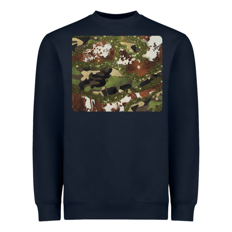 Black And Brown Cowhide Camouflage Heavyweight Sweatshirt by BarkalooDesign | Teevron