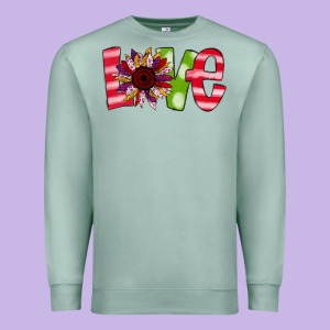 Love Sunflower Premium Sweatshirt Designed By Bettercallsaul
