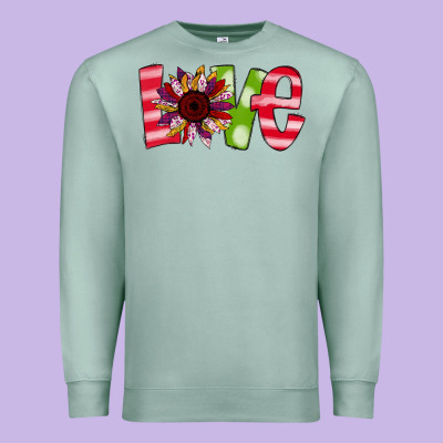 Love Sunflower Premium Sweatshirt Designed By Bettercallsaul