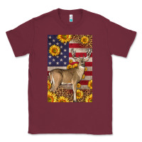 Burgundy Western American Deer Classic Tee - LillyAllenDesigns