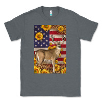 Charcoal Heather Western American Deer Classic Tee - LillyAllenDesigns