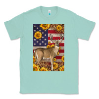 Seafoam Western American Deer Classic Tee - LillyAllenDesigns