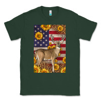 Sports Green Western American Deer Classic Tee - LillyAllenDesigns