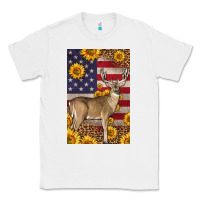 White Western American Deer Classic Tee - LillyAllenDesigns