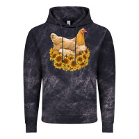 Cloud Black chicken with sunflowers Vintage Hoodie - RanaPortraitStore