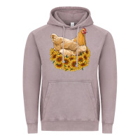 Vintage Zinc chicken with sunflowers Vintage Hoodie - RanaPortraitStore