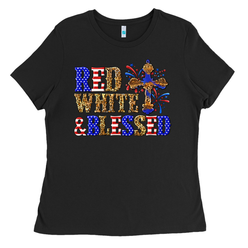 Red White And Blessed Ladies Tee by texasbilliewilder | Teevron