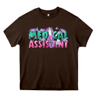 Chocolate Brown medical assistant Heavy Core Tee - texasbilliewilder