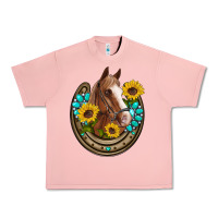 Salmon western horseshoe horse sunflowers gemstone Urban Heavy Tee - Artiststas