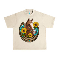 Sandshell western horseshoe horse sunflowers gemstone Urban Heavy Tee - Artiststas