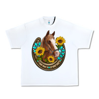 White western horseshoe horse sunflowers gemstone Urban Heavy Tee - Artiststas