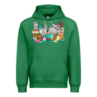 Emerald Easter Hippopotamus coffee cups Easter Day Urban Hoodie - CowGirlArtShop