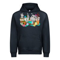 Navy Easter Hippopotamus coffee cups Easter Day Urban Hoodie - CowGirlArtShop