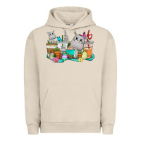 Pigment French Oak Easter Hippopotamus coffee cups Easter Day Urban Hoodie - CowGirlArtShop