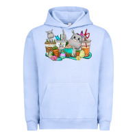 Pigment Grape Ice Easter Hippopotamus coffee cups Easter Day Urban Hoodie - CowGirlArtShop