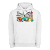 Pigment Lunar Rock Easter Hippopotamus coffee cups Easter Day Urban Hoodie - CowGirlArtShop