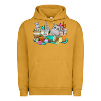 Pigment Peanut Butter Easter Hippopotamus coffee cups Easter Day Urban Hoodie - CowGirlArtShop