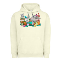 Pigment Pistachio Easter Hippopotamus coffee cups Easter Day Urban Hoodie - CowGirlArtShop