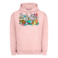 Pigment Salmon Easter Hippopotamus coffee cups Easter Day Urban Hoodie - CowGirlArtShop