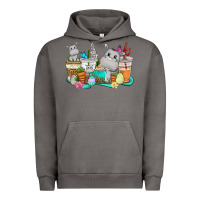 Pigment Tornado Easter Hippopotamus coffee cups Easter Day Urban Hoodie - CowGirlArtShop
