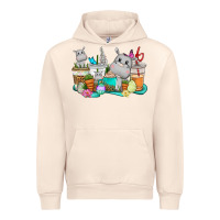 Sandshell Easter Hippopotamus coffee cups Easter Day Urban Hoodie - CowGirlArtShop