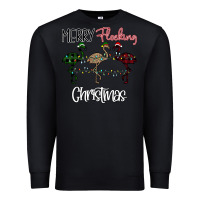 Black Merry Flocking Christmas Premium Sweatshirt - Bettercallsaul