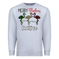 Heather Grey Merry Flocking Christmas Premium Sweatshirt - Bettercallsaul