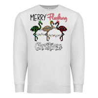 Oatmeal Heather Merry Flocking Christmas Premium Sweatshirt - Bettercallsaul
