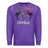 Purple Merry Flocking Christmas Premium Sweatshirt - Bettercallsaul