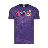 Cloud Purple peace love nurse Vintage Tee - AdoDesignShop