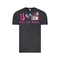 Vintage Black peace love nurse Vintage Tee - AdoDesignShop