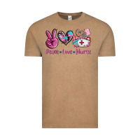 Vintage Coffee peace love nurse Vintage Tee - AdoDesignShop