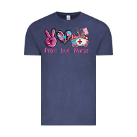 Vintage Denim peace love nurse Vintage Tee - AdoDesignShop