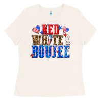 Bone red white and boujee billie wilder Ladies Tee - texasbilliewilder