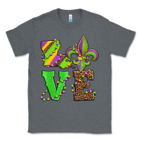 Charcoal Heather love mardi gras Classic Tee - Jasminsmagicworld