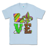 Dusty Blue love mardi gras Classic Tee - Jasminsmagicworld