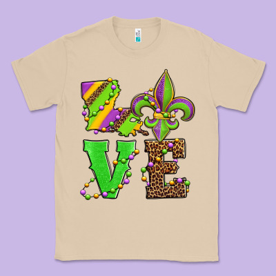 Love Mardi Gras Classic Tee Designed By Jasminsmagicworld