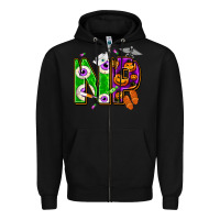 Black halloween np nurse practitioner Zipper Hoodie - NancyCooperArtShop